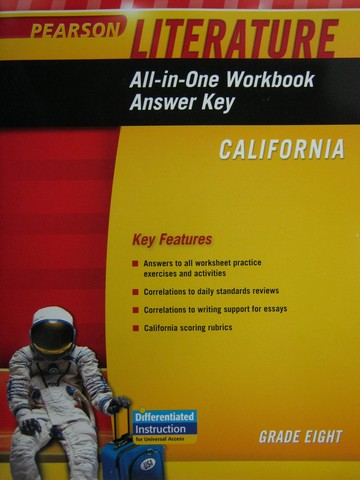 (image for) Pearson Literature 8 All-in-One Workbook Answer Key (CA)(P)