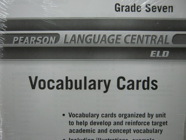(image for) Pearson Language Central 7 ELD Vocabulary Cards (Pk)