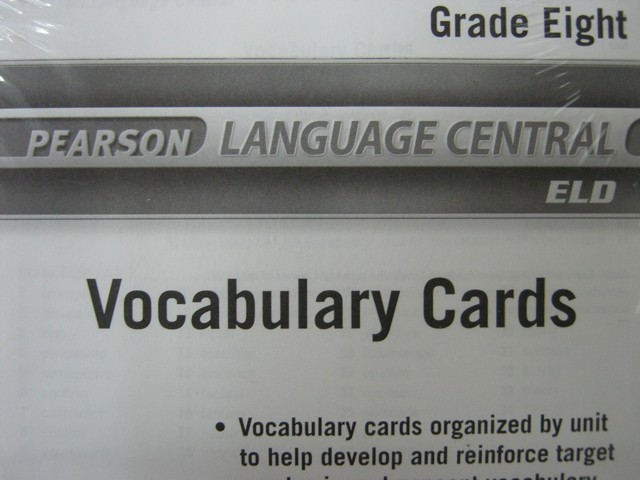 (image for) Pearson Language Central 8 ELD Vocabulary Cards (Pk)