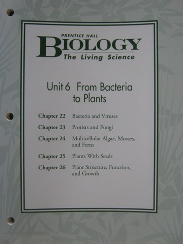 (image for) Biology The Living Science Chapter Resources Unit 6 (P)