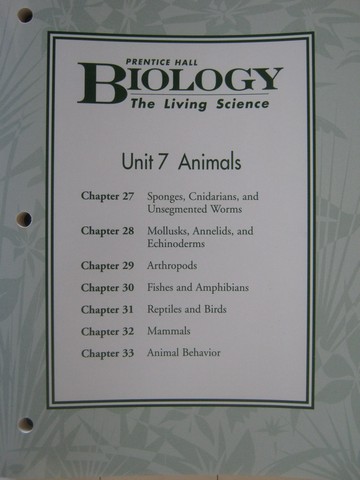 (image for) Biology The Living Science Chapter Resources Unit 7 (P) - Click Image to Close