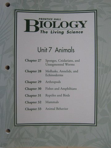 (image for) Biology The Living Science Chapter Resources Unit 7 (P)
