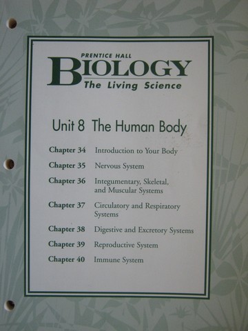 (image for) Biology The Living Science Chapter Resources Unit 8 (P)