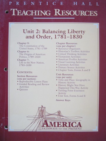 (image for) America Pathways to the Present Survey Edition TR Unit 2 (P)
