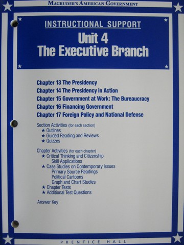 (image for) Magruder's American Government Instructional Support Unit 4 (P)
