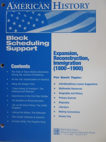 (image for) American History Block Scheduling Support Expansion (P)