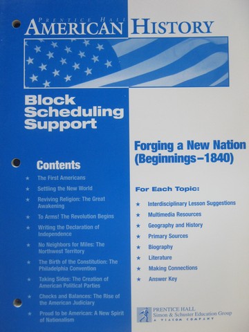(image for) American History Block Scheduling Support Forging a New (P)