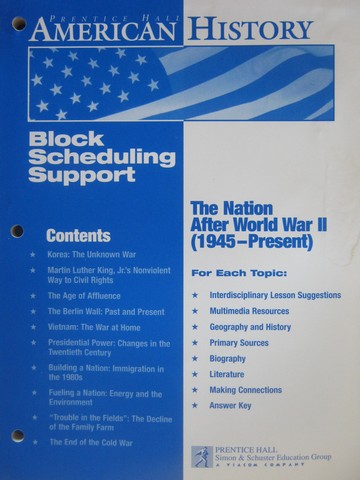 (image for) American History Block Scheduling Support The Nation After (P)
