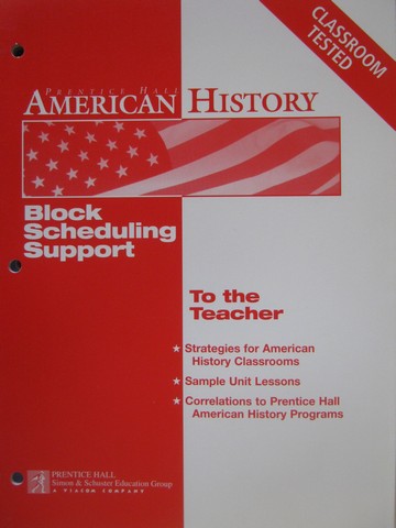 (image for) American History Block Scheduling Support to the Teacher (P)