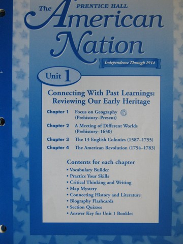 (image for) American Nation Unit 1 Chapter Resources (P)
