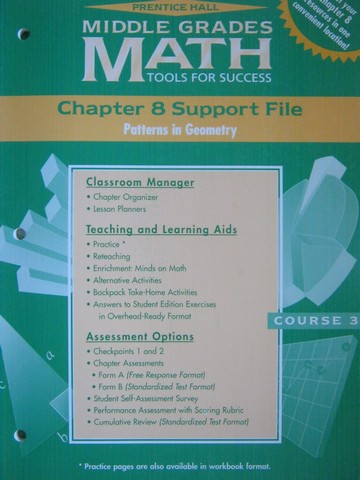 (image for) Middle Grades Math Course 3 Chapter 8 Support File (P)