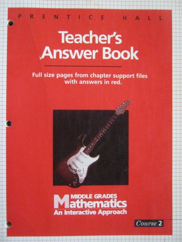 (image for) Middle Grades Mathematics Course 2 Teacher's Answer Book (TE)(P)
