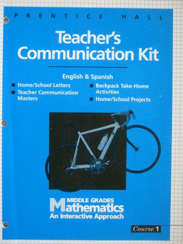 (image for) Middle Grades Mathematics Course 1 Teacher's Communication (P)