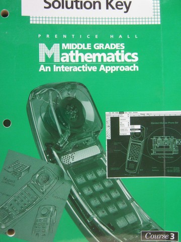 (image for) Middle Grades Mathematics Course 3 Solution Key (P)
