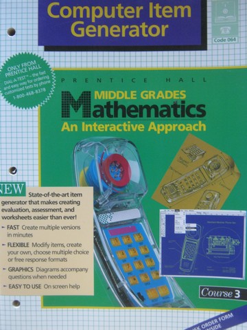 (image for) Middle School Mathematics Course 3 Computer Item Generator (P) - Click Image to Close