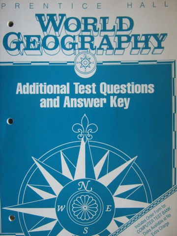 (image for) World Geography Additional Test Questions & Answer Key (P)