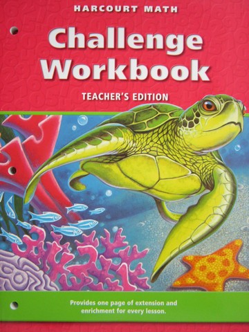 (image for) Harcourt Math 4 Challenge Workbook TE (CA)(TE)(P)
