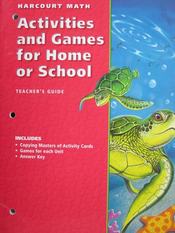 (image for) Harcourt Math 4 Activities & Games for Home or School (CA)(TE)(P
