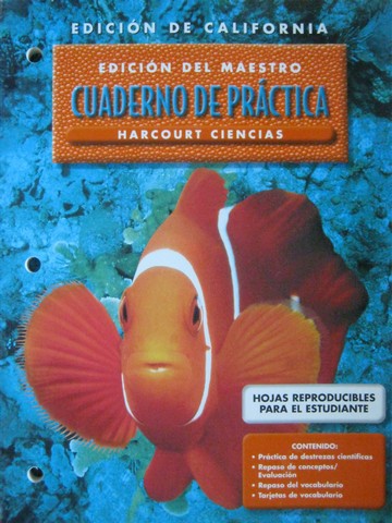 (image for) Harcourt Ciencias 1 Cuaderno de practica TE (CA)(TE)(P)