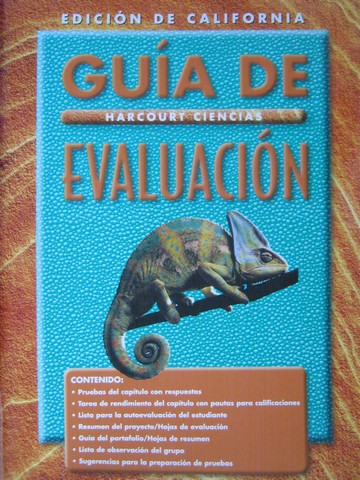 (image for) Harcourt Ciencias 4 Guia de evaluacion (CA)(P)