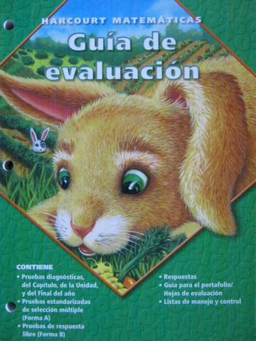 (image for) Harcourt Matematicas 1 Guia de Evaluacion (CA)(P)