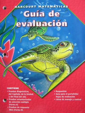 (image for) Harcourt Matematicas 4 Guia de evaluacion (CA)(P)