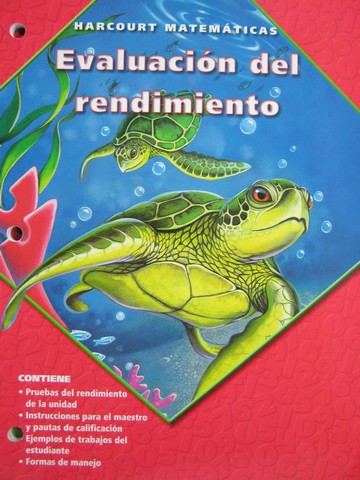 (image for) Harcourt Matematicas 4 Evaluacion del rendimiento (CA)(P)