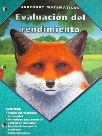 (image for) Harcourt Matematicas 5 Evaluacion del rendimiento (CA)(P)
