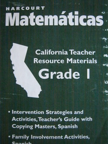 (image for) Harcourt Matematicas 1 Teacher Resource Materials (CA)(TE)(Box)