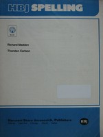 (image for) HBJ Spelling Blue 1 Workbook (P) by Madden & Carlson