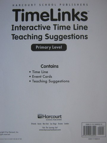 (image for) TimeLinks Interactive Time Line Primary Level (PK)