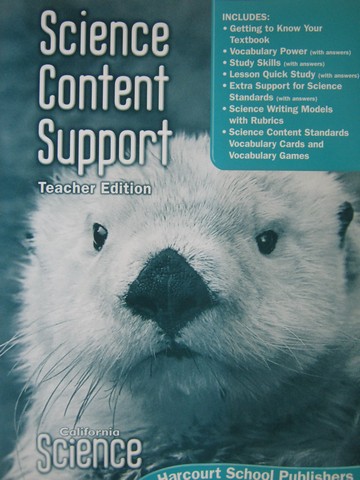 (image for) California Science 1 Science Content Support TE (CA)(TE)(P)