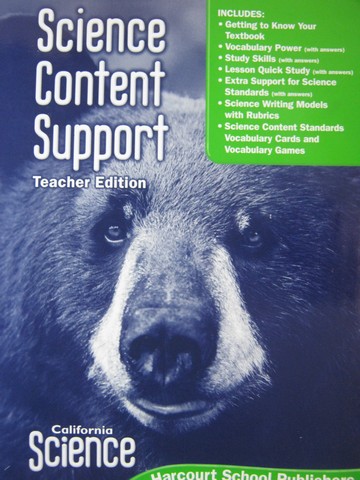 (image for) California Science 4 Science Content Support TE (CA)(TE)(P)