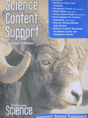 (image for) California Science 5 Science Content Support TE (CA)(TE)(P)