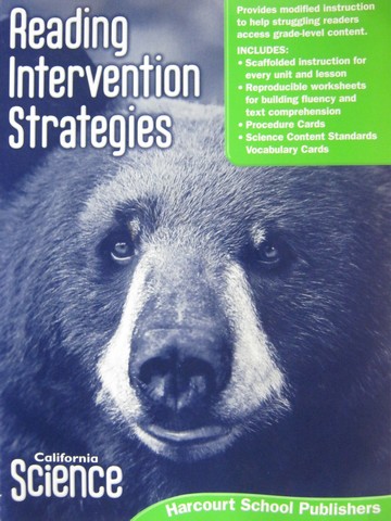 (image for) California Science 4 Reading Intervention Strategies (Spiral)