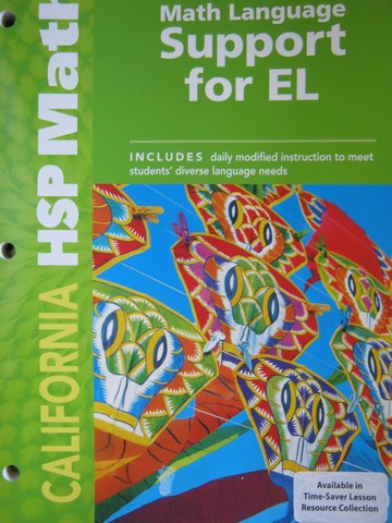 (image for) California HSP Math 2 Math Language Support for EL (CA)(P)