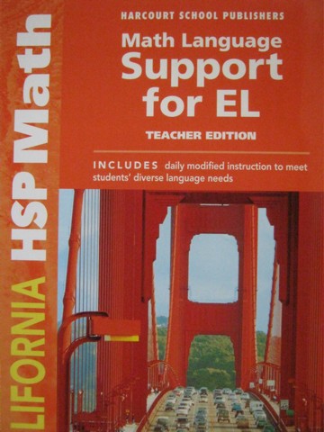 (image for) California HSP Math 4 Math Language Support for EL TE (TE)(P)