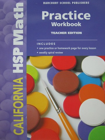 (image for) California HSP Math 1 Practice Workbook TE (CA)(TE)(P)