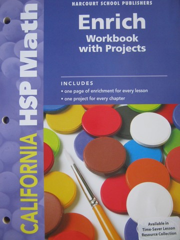 (image for) California HSP Math 1 Enrich Workbook with Projects (CA)(P)