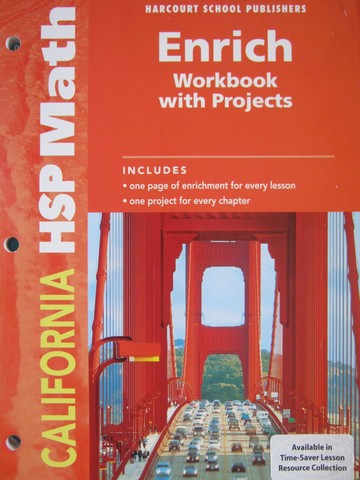 (image for) California HSP Math 4 Enrich Workbook with Projects (CA)(P)