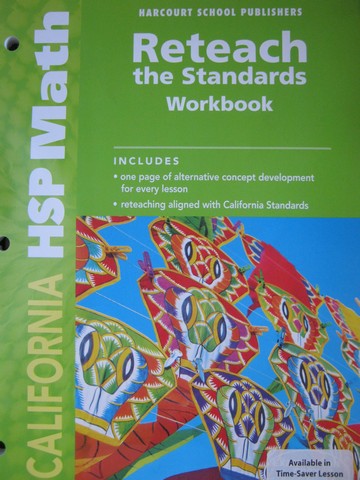 (image for) California HSP Math 2 Reteach the Standards Workbook (CA)(P)