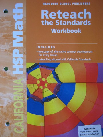 (image for) California HSP Math 5 Reteach the Standards Workbook (CA)(P)