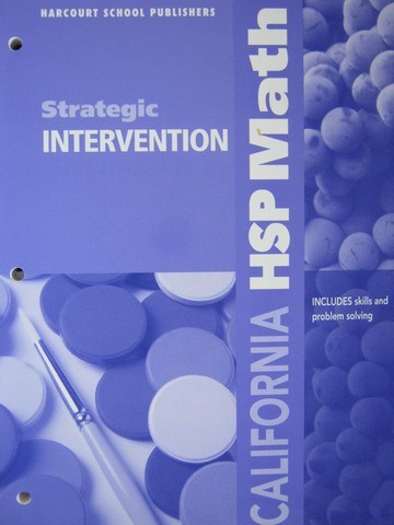 (image for) California HSP Math 1 Strategic Intervention (CA)(P)