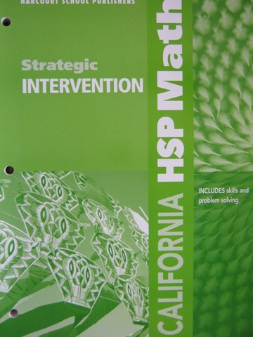 (image for) California HSP Math 2 Strategic Intervention (CA)(P)