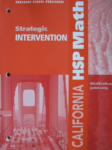 (image for) California HSP Math 4 Strategic Intervention (CA)(P)