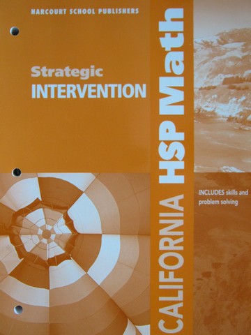 (image for) California HSP Math 5 Strategic Intervention (CA)(P)