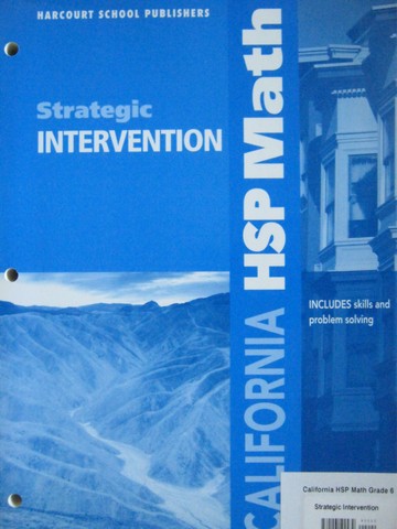 (image for) California HSP Math 6 Strategic Intervention (CA)(P)