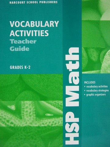 (image for) HSP Math K-2 Vocabulary Activities TG (TE)(P)
