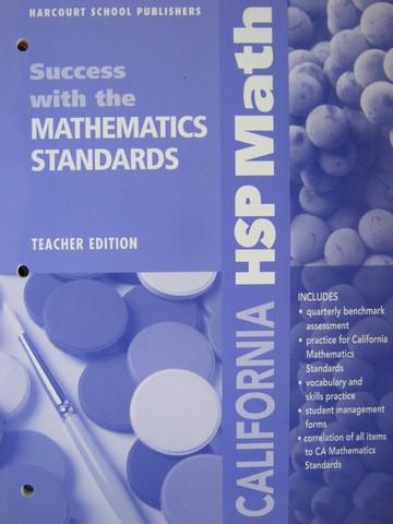 (image for) California HSP Math 1 Success with Mathematics Standards (TE)(P)