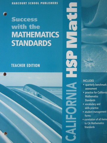 (image for) California HSP Math 3 Success with Mathematics Standards TE (P)